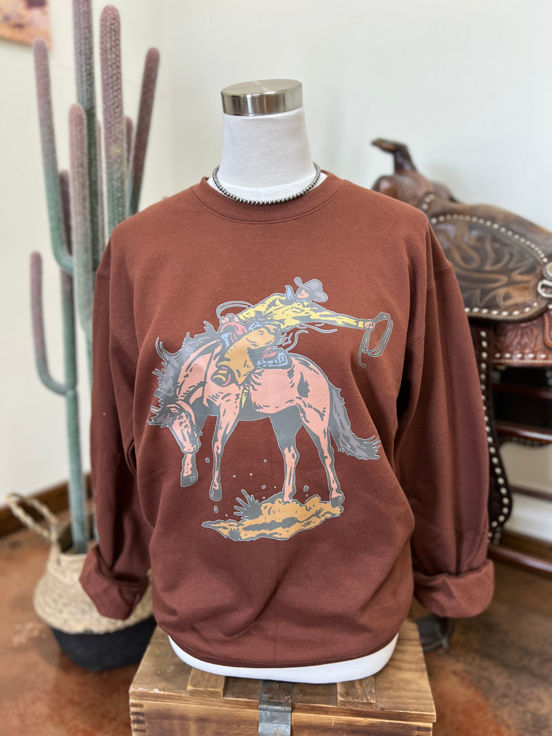 Strung Out Crewneck-Rust