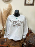 Cowboy Wife Crewneck- Ash