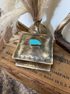 Turquoise Chunk Sterling Silver Jewelry Box