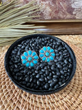 Faux Turquoise Cluster Earrings