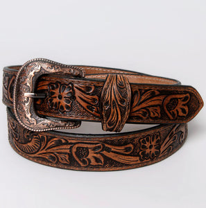The Everyday Brown Tooled Belt