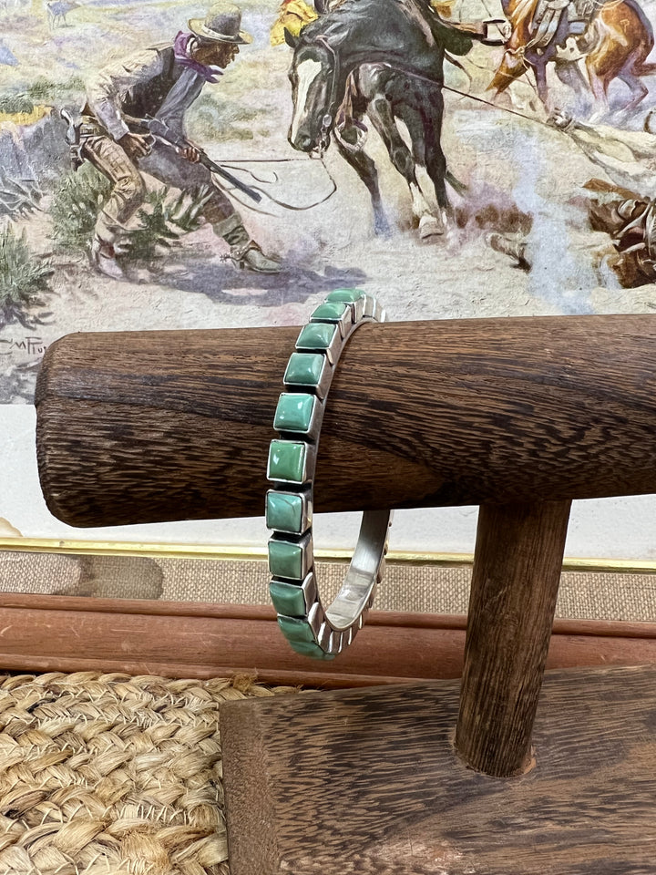 Green Square Turquoise Bangle