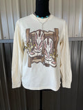The Boots & Spurs Saloon Long Sleeve Tee